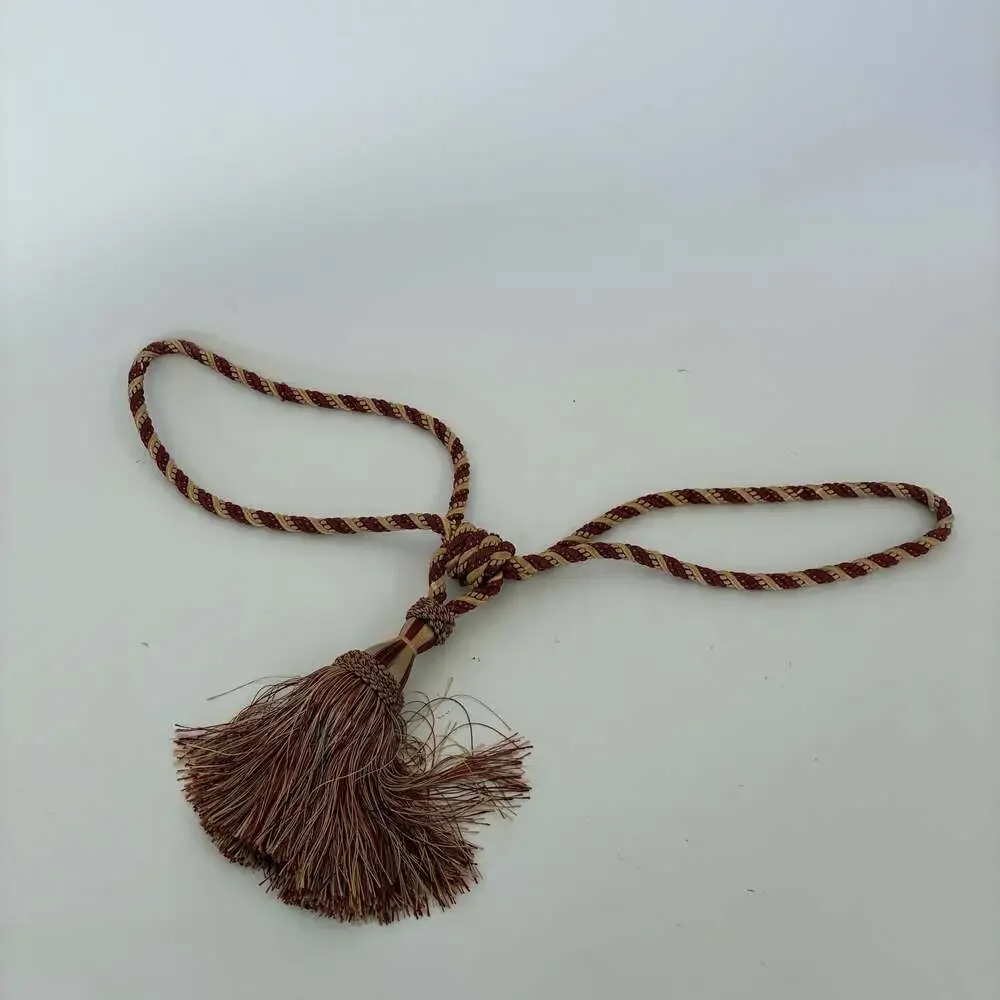 Traditional Burgundy and Gold Tassel Curtain Tieback
